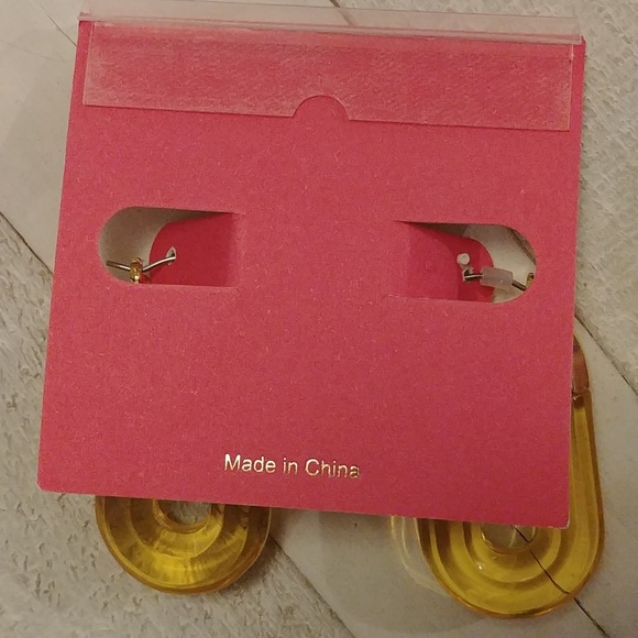 Christian Siriano Yellow Hoop Earrings - Picture 4 of 4